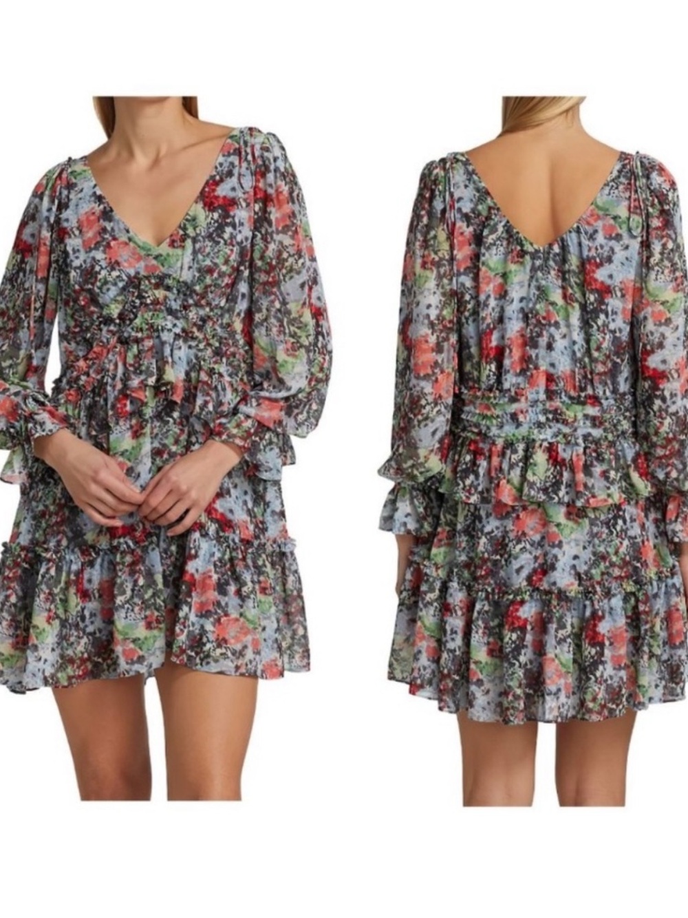 Cinq a Sept Floral Lewis
Georgette Mini Dress Sz 2